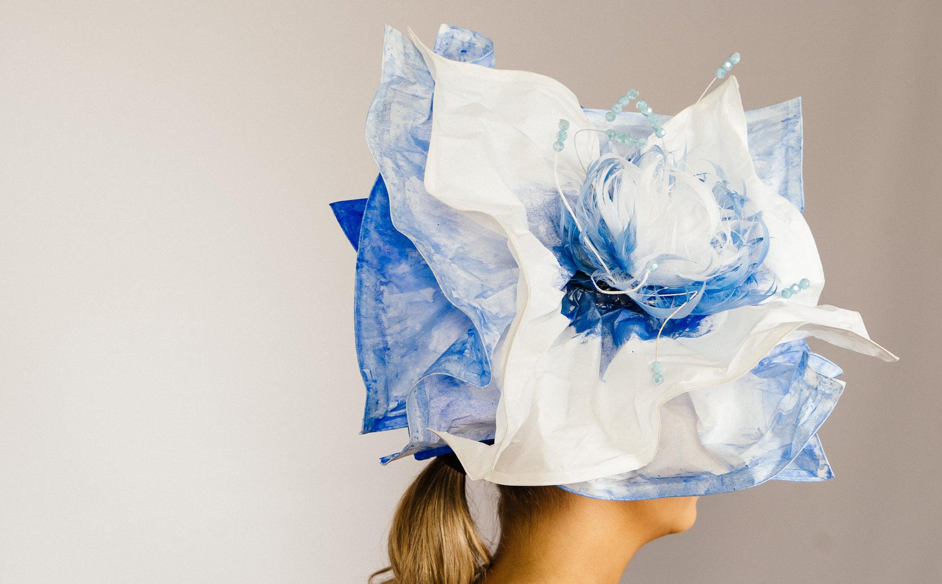 Sky Blue Flower Fascinator