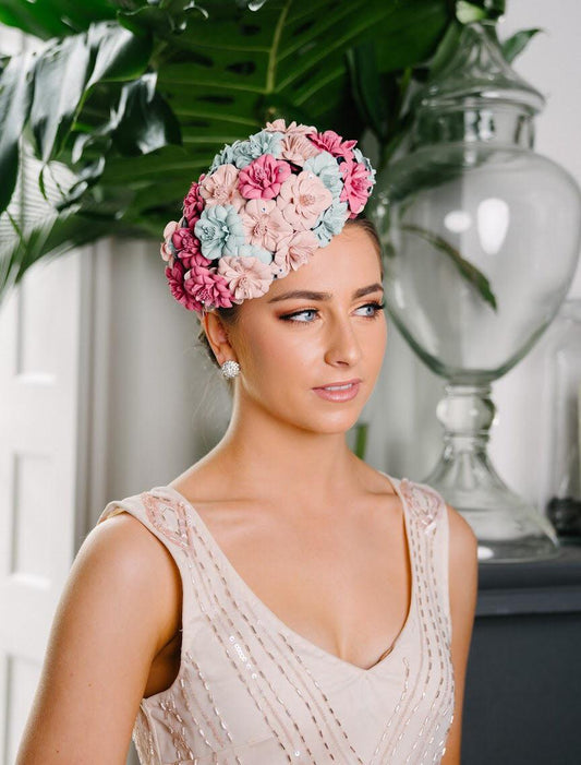 Pastel Flower Covered Hat