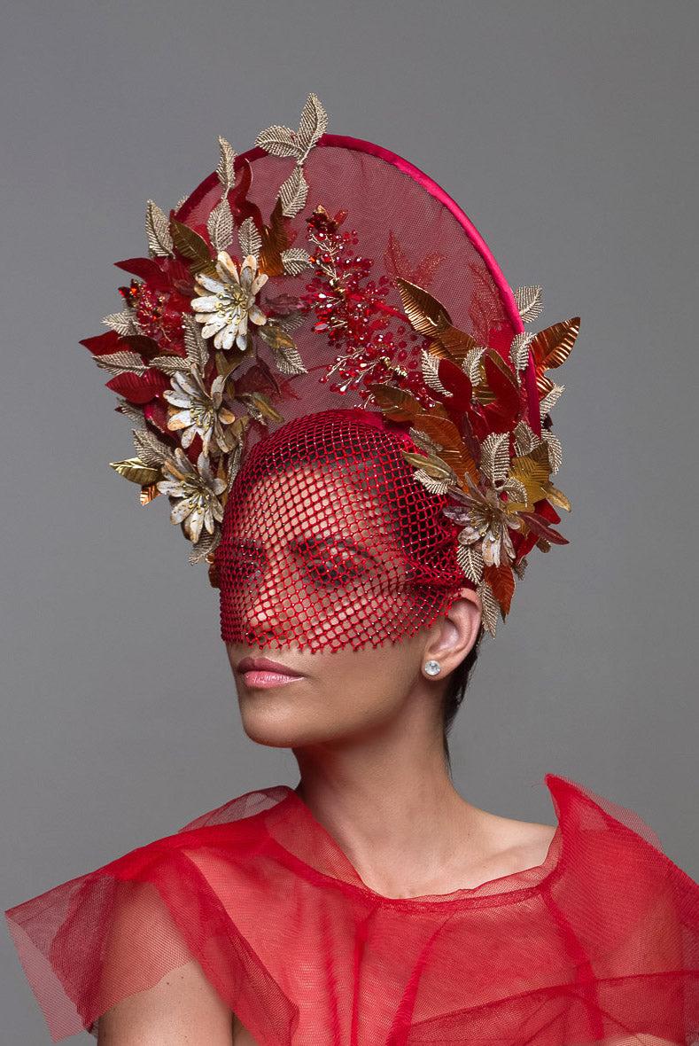 Red Gold Halo Crown