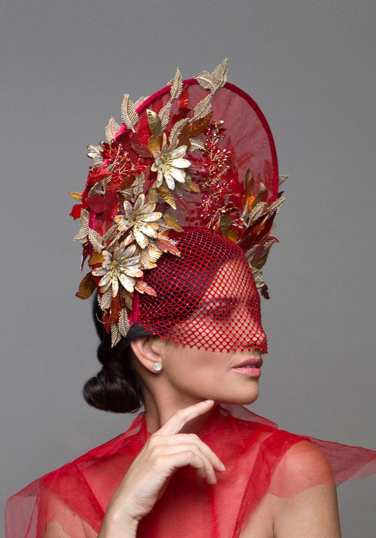 Red Gold Halo Crown