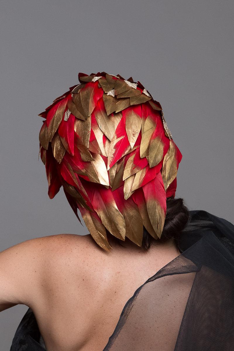 Red Gold Feather Aviator