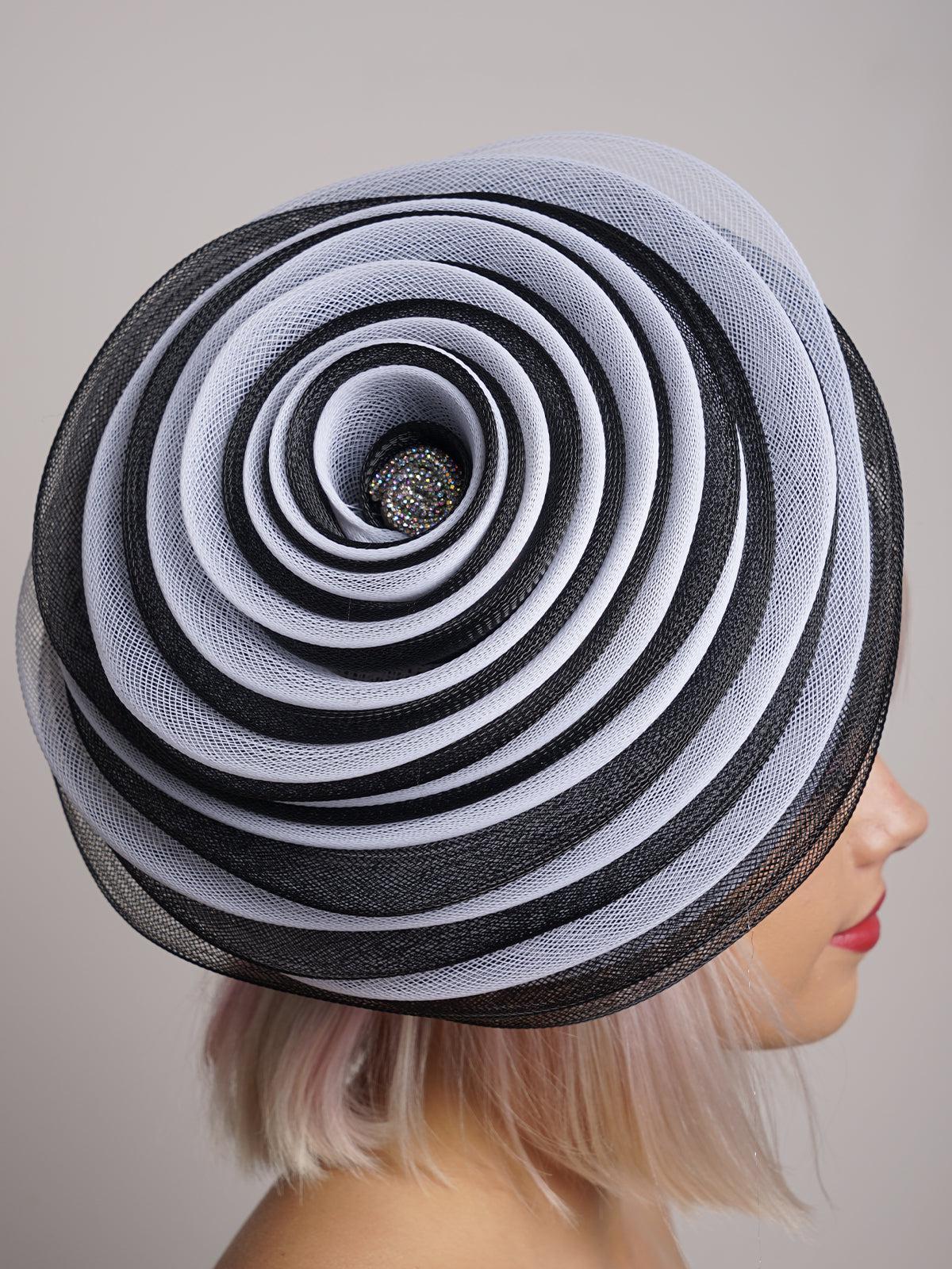 Black White Crinoline Spiral