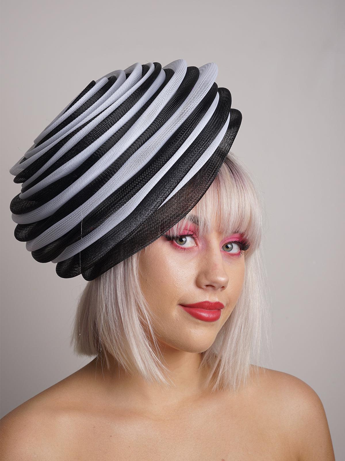Black White Crinoline Spiral