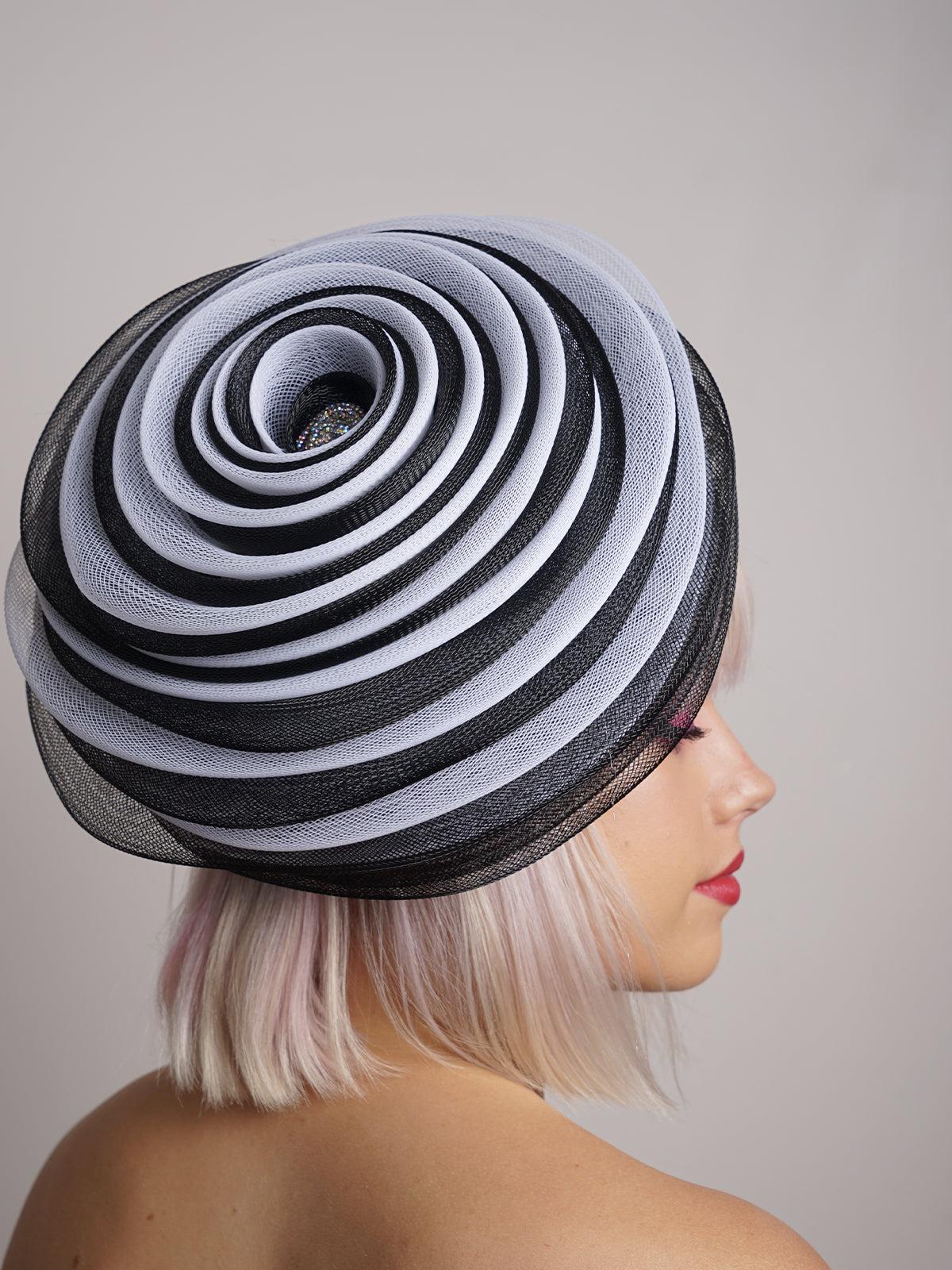 Black White Crinoline Spiral