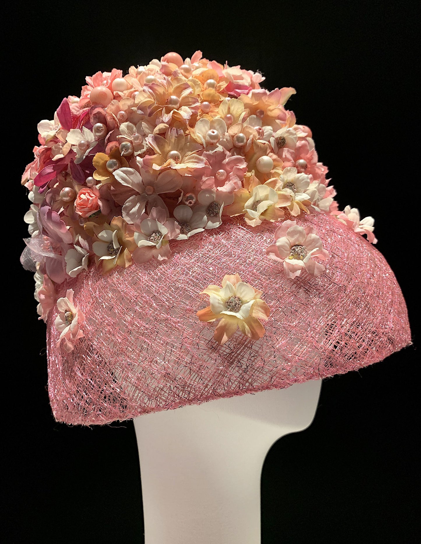 Pink Pastel Floral Cloche