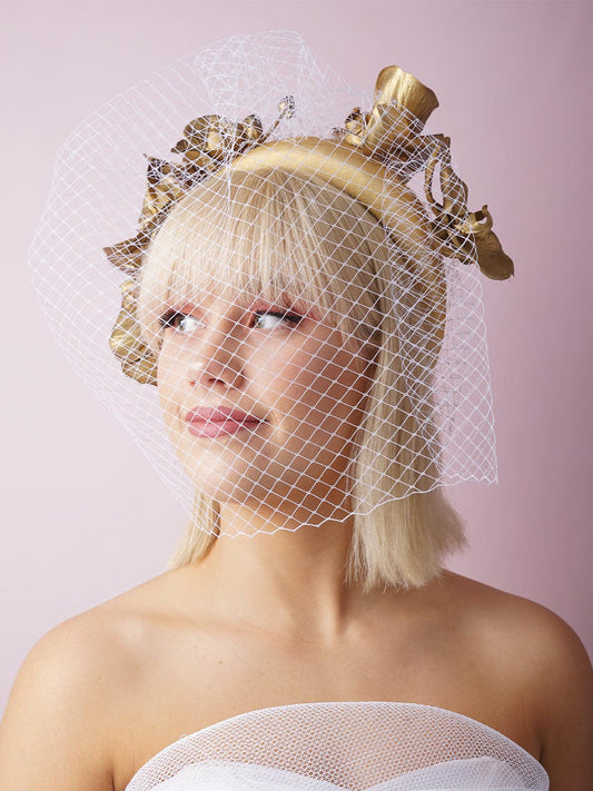 Gold Bronze Orchid headband