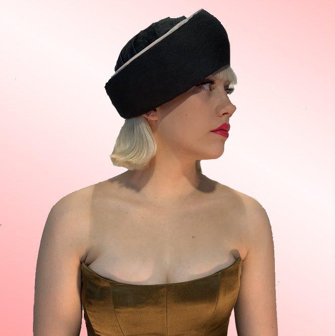 Black Cloche Silk Hat