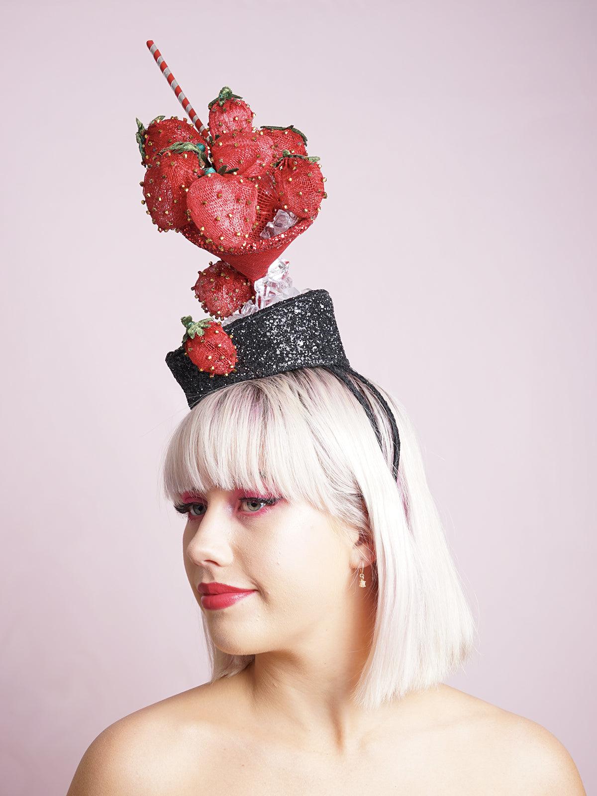 Strawberry Cocktail Tipsy Fascinator