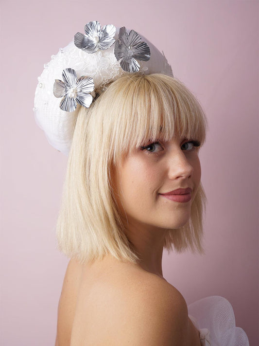 White Tulle Ring Headpiece