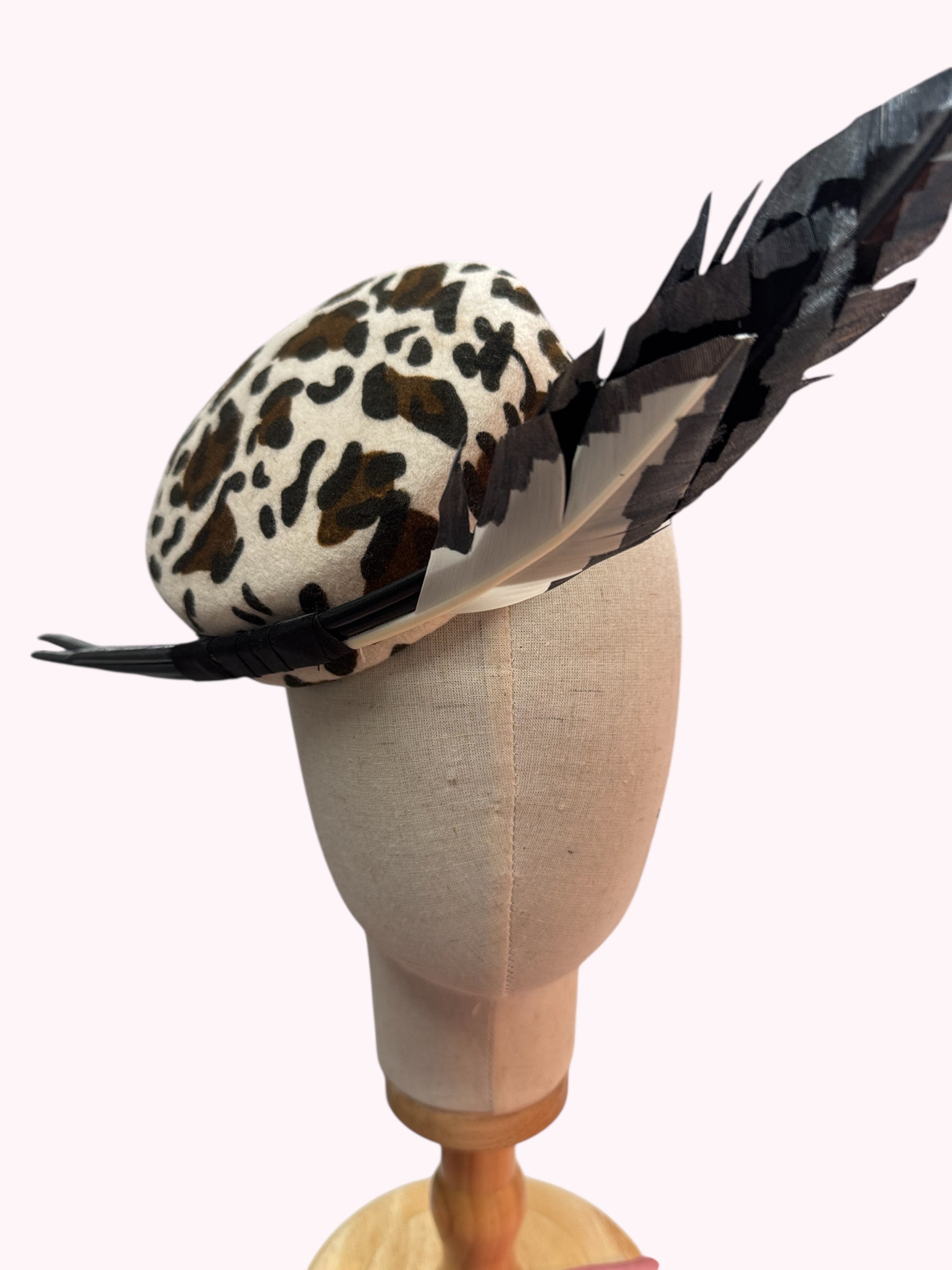 Leopard Print Felt Button