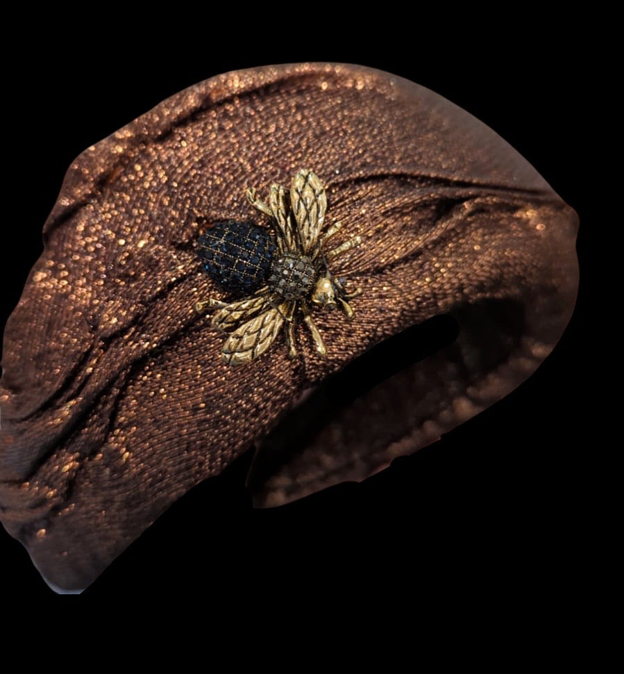 Bronze Lurex Bee Headband