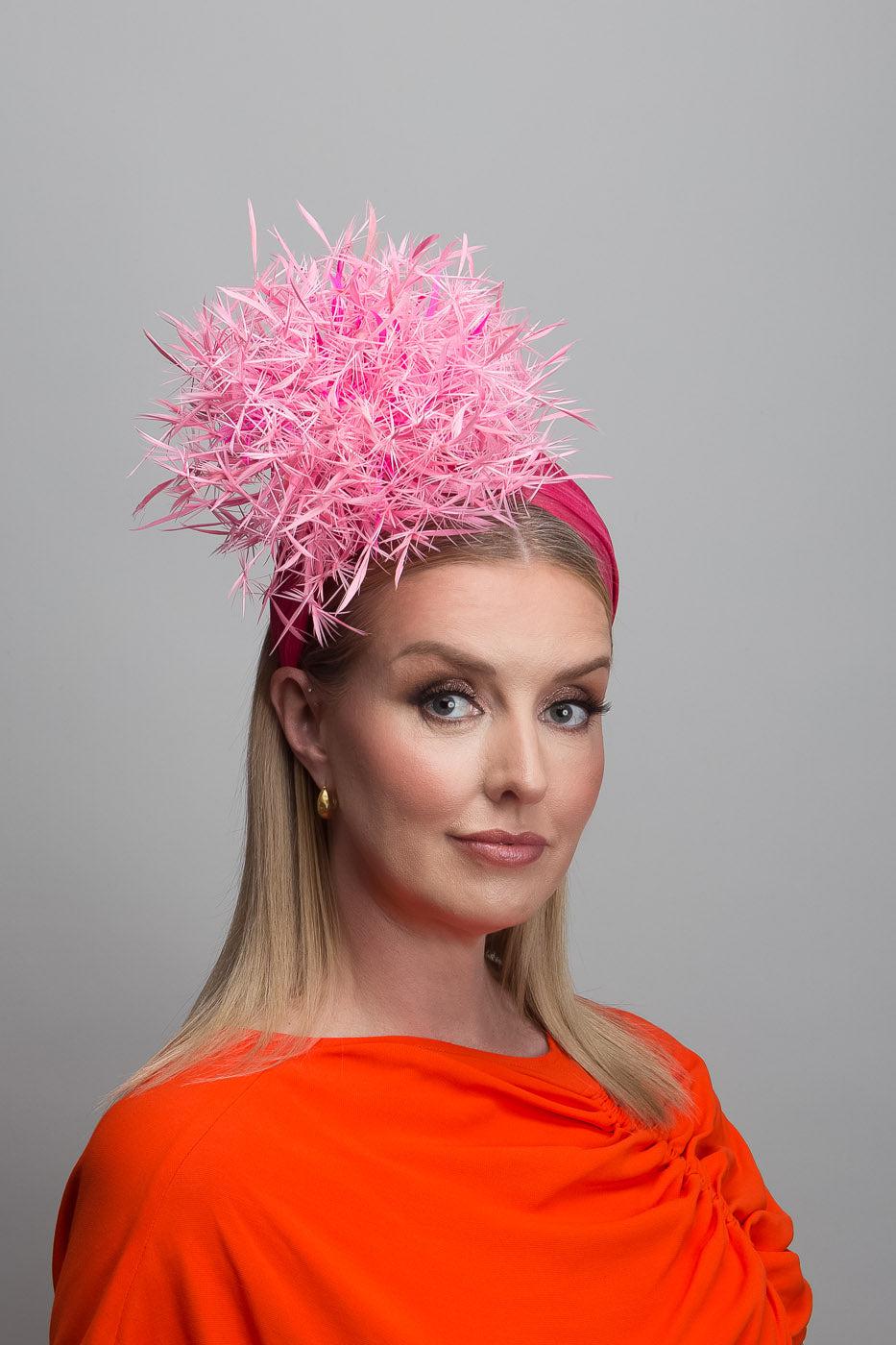 Pink Feather Fireworks Headband