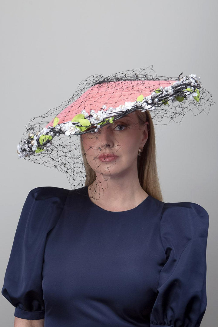 Wendy Scully Millinery Blue Texture Fabric Hat
