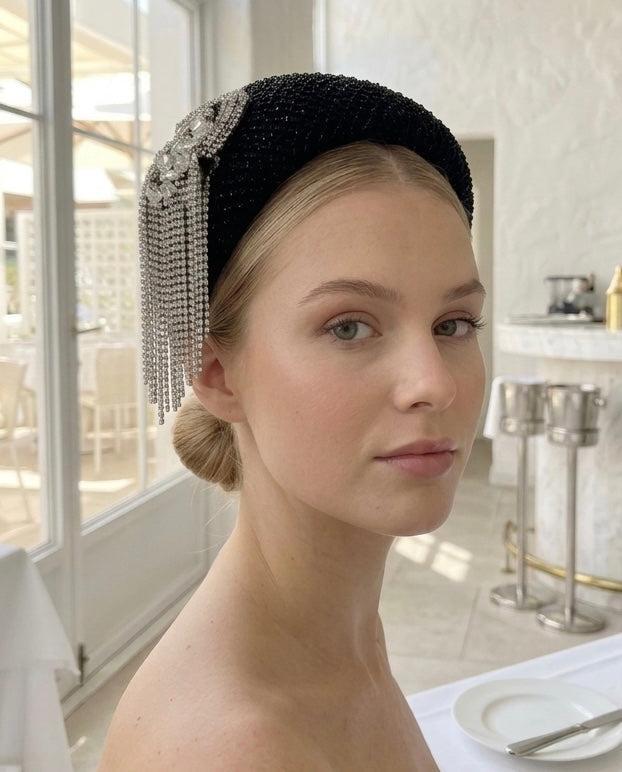 Black Mesh Bandeau Headband