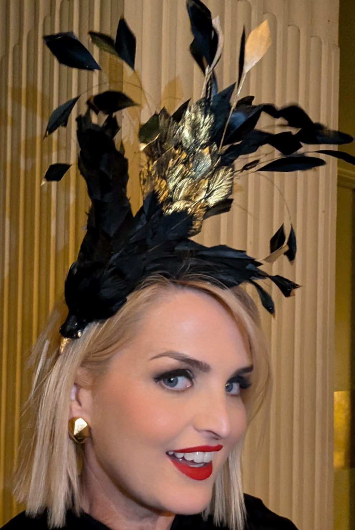 Black Feather Bird Fascinator