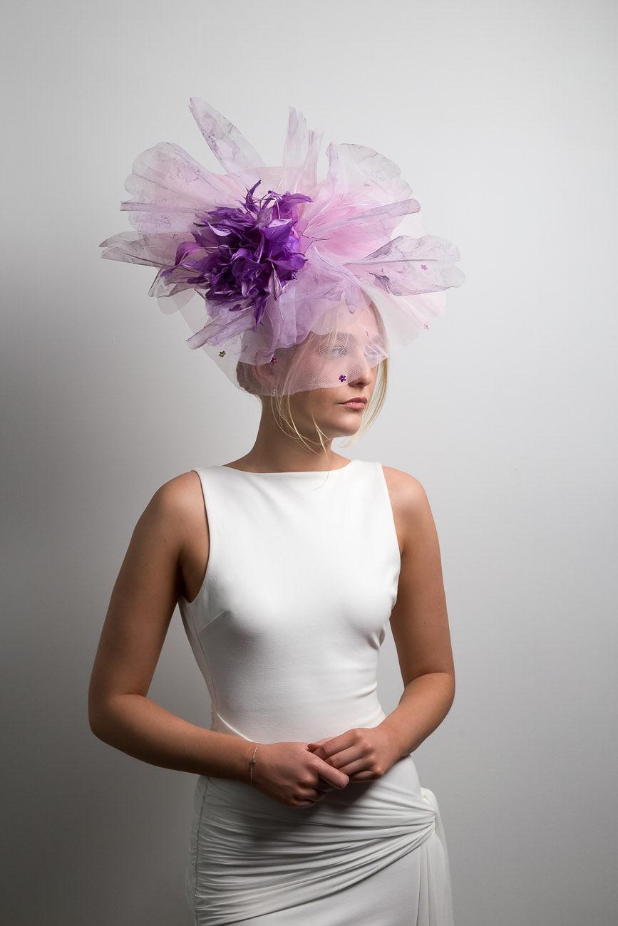 Lavender Tulle Fascinator