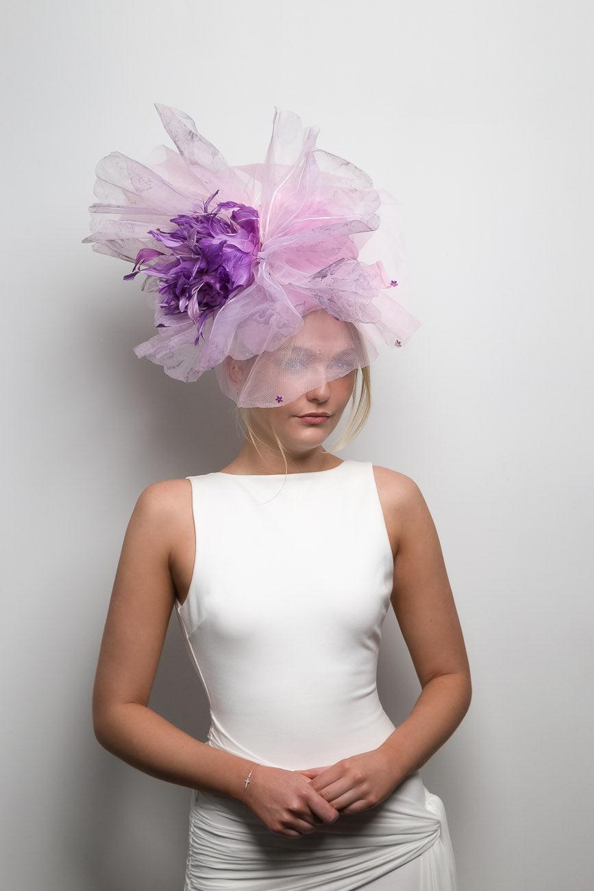 Lavender Tulle Fascinator