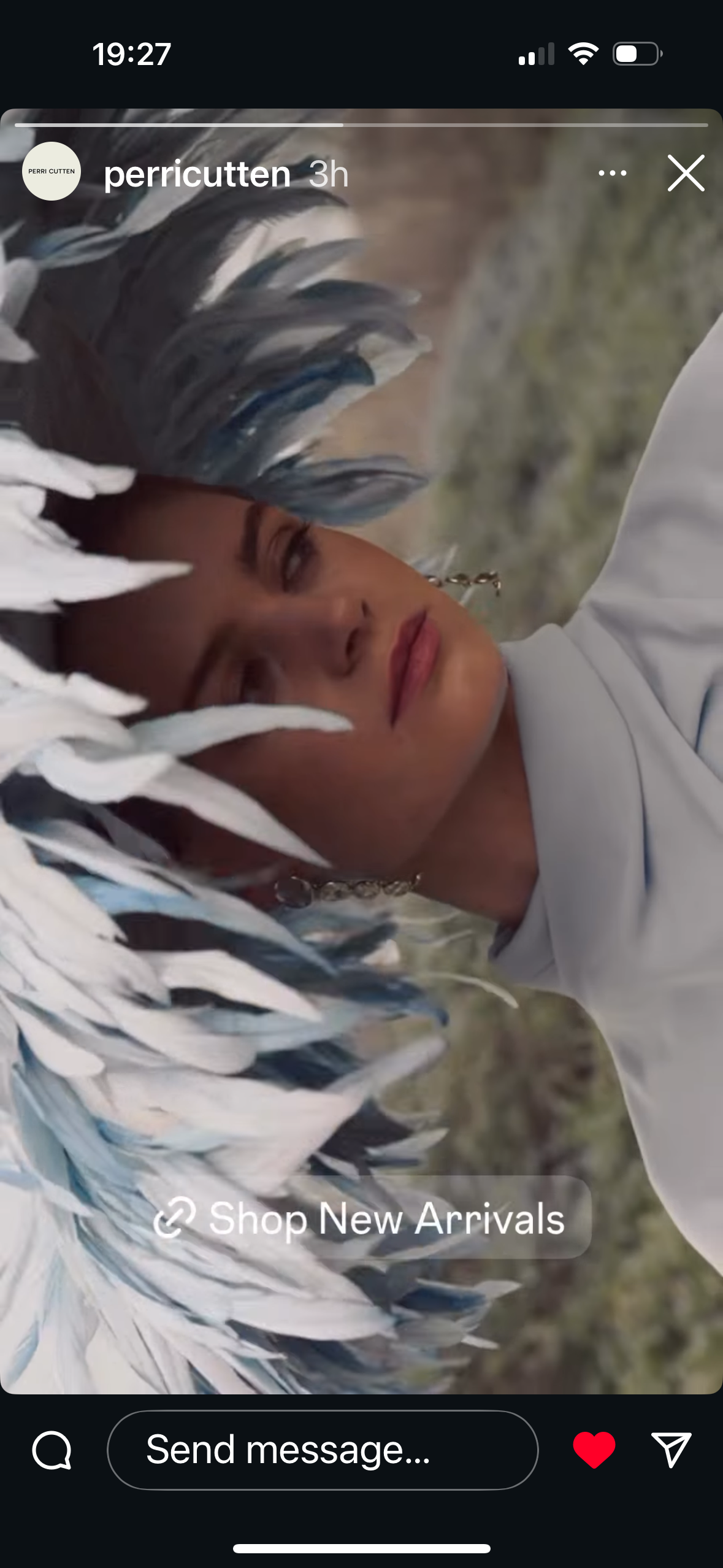 Pastel Blue Feather Hat