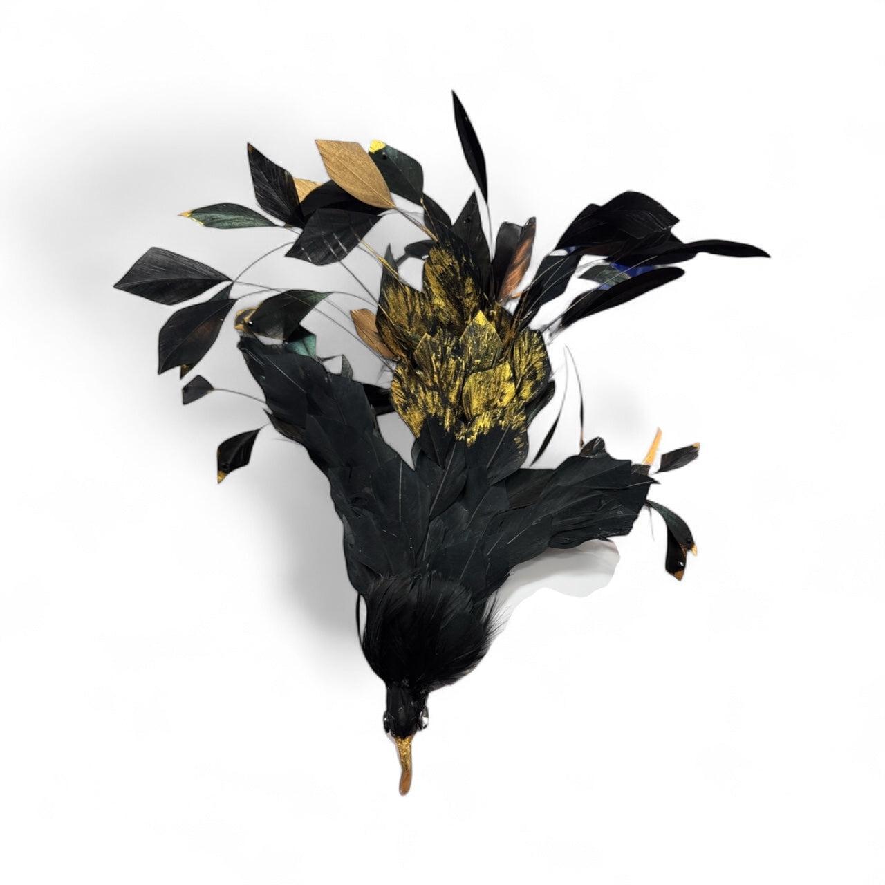 Black Feather Bird Fascinator