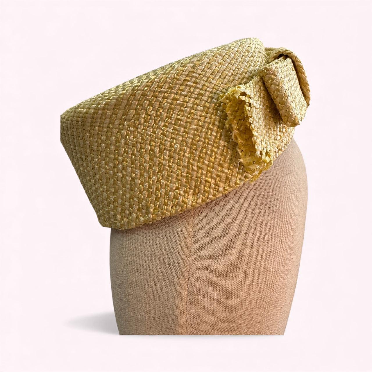 Yellow Straw Pillbox