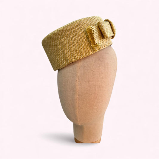 Yellow Straw Pillbox