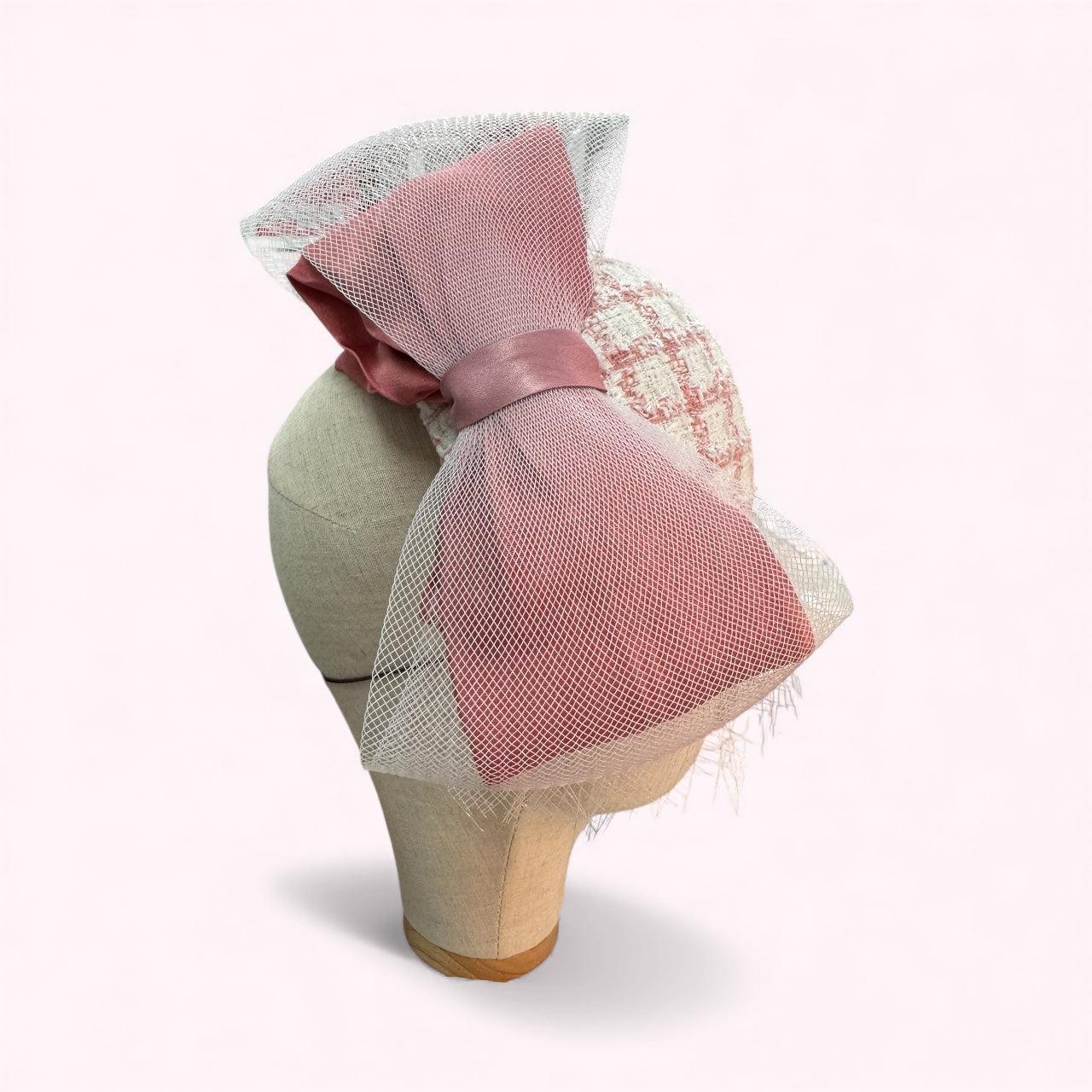 Pink Tweed Fabric Percher