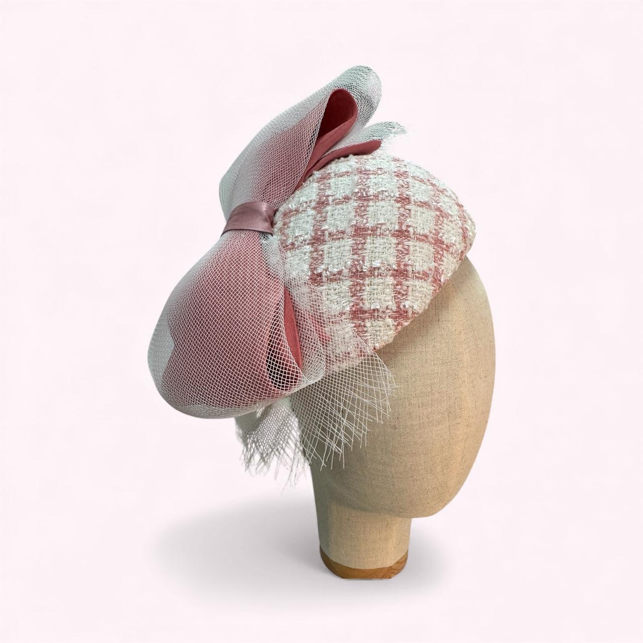 Pink Tweed Fabric Percher