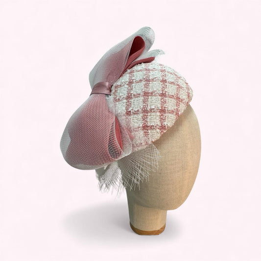 Pink Tweed Fabric Percher