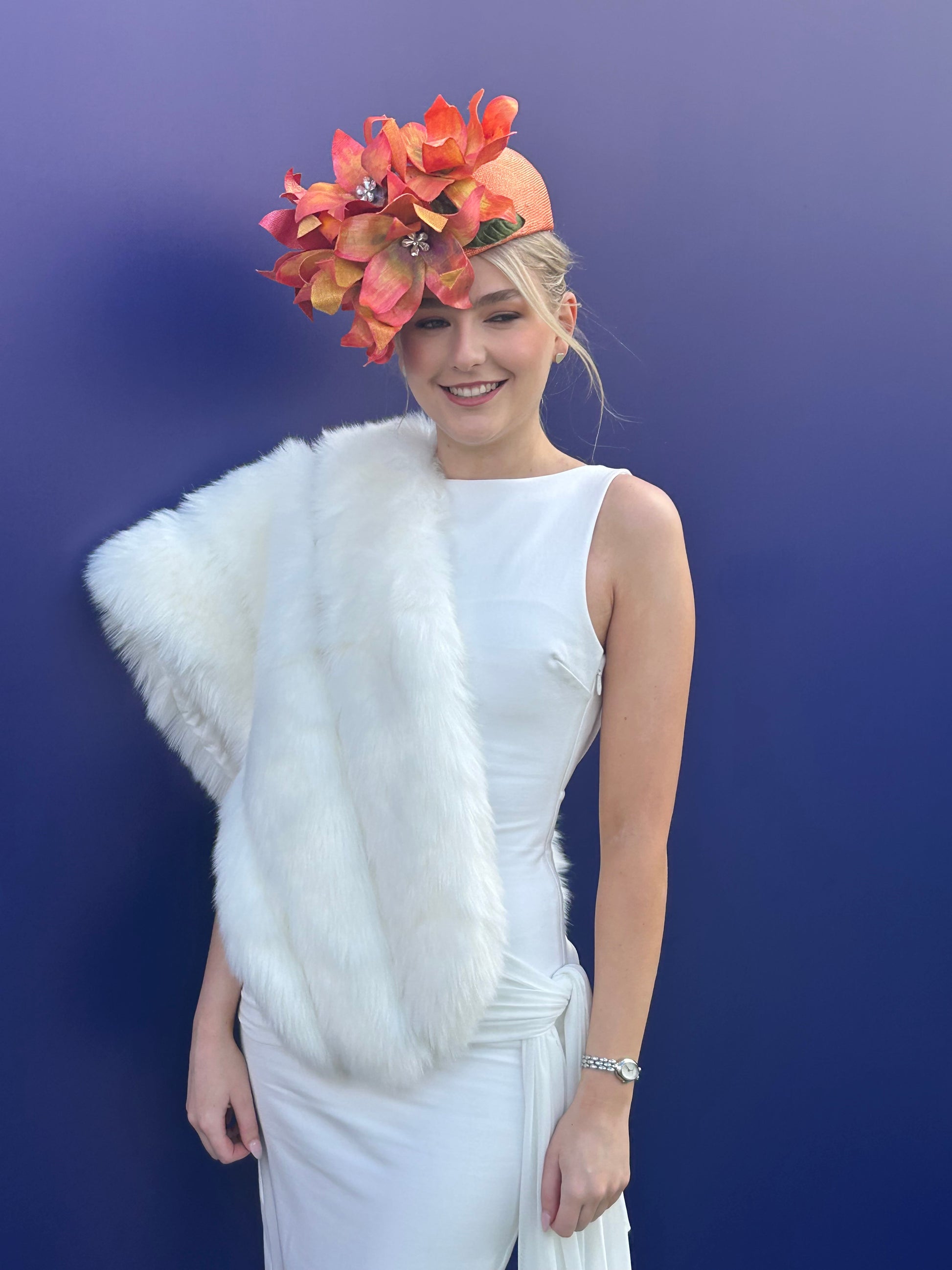 Orange Vintage Style Pillbox