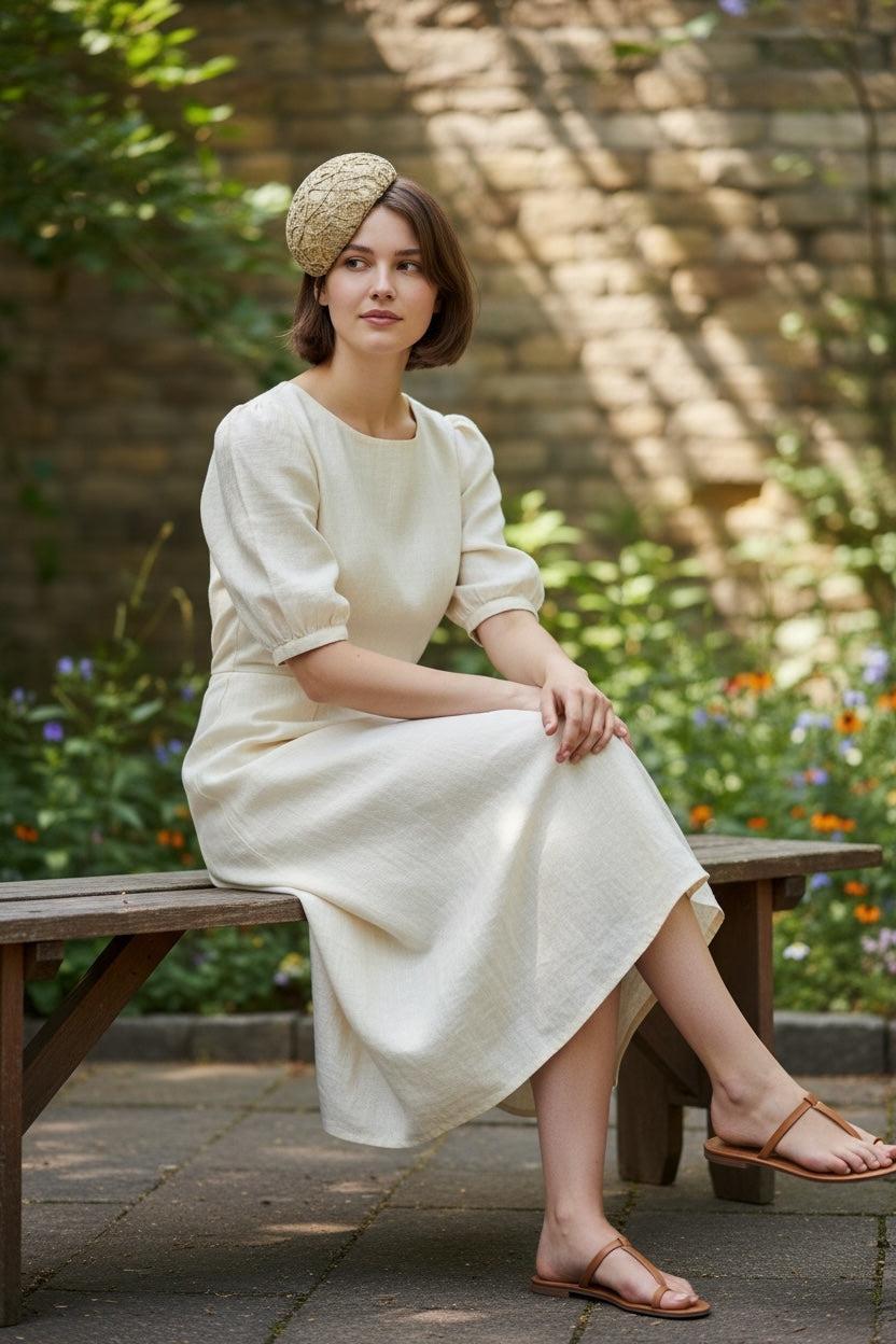 Gold Lace Button Hat