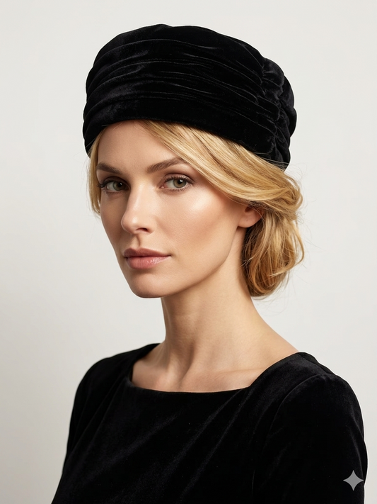 Black Velvet Pillbox