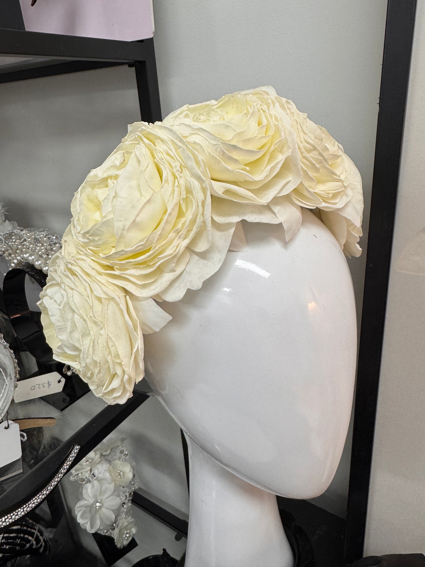 Cream Silk Flower Bandeau
