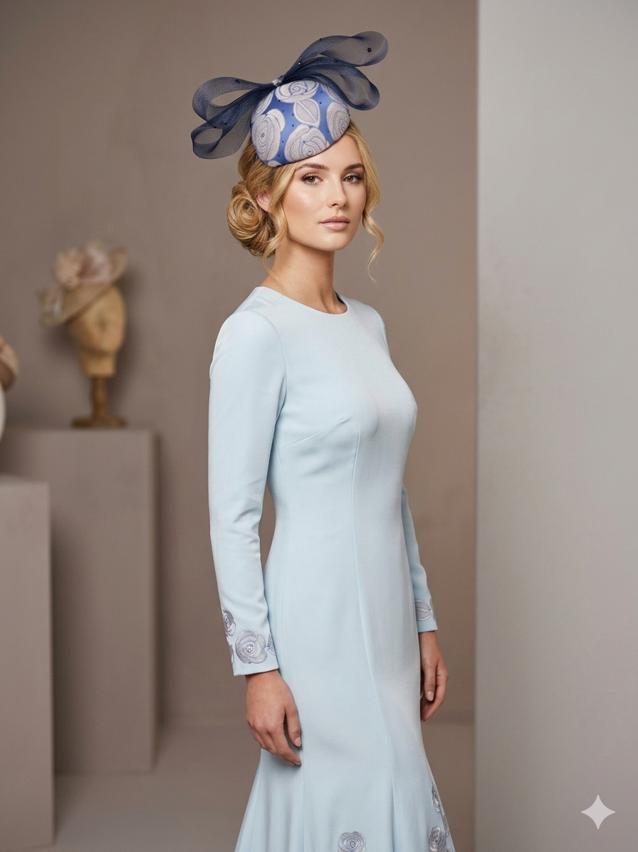 Blue Silver Teardrop Hat