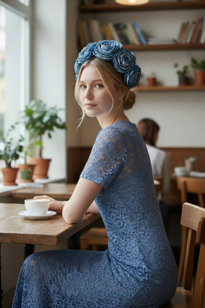 Blue Floral Caplet