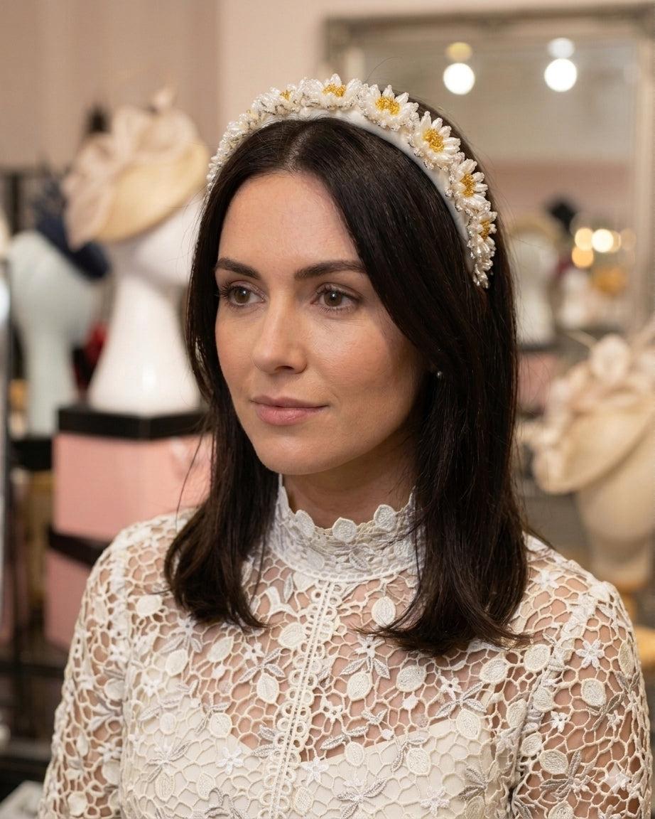 White Gold Beaded Crown