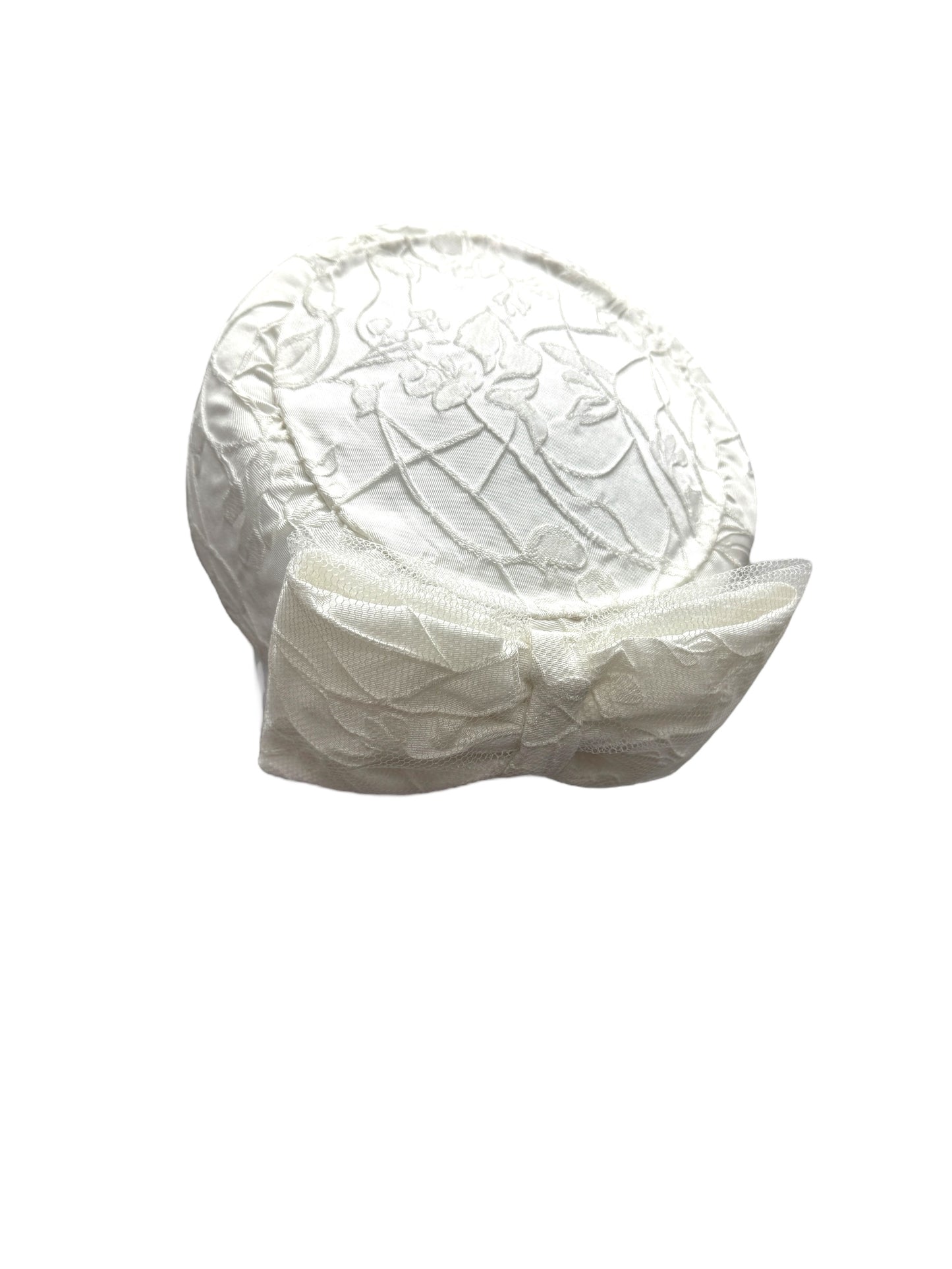 White small fabric Pillbox