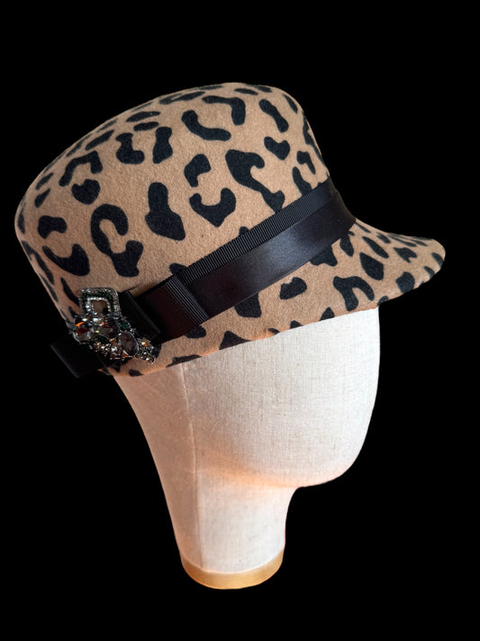 Animal Print Felt Cap