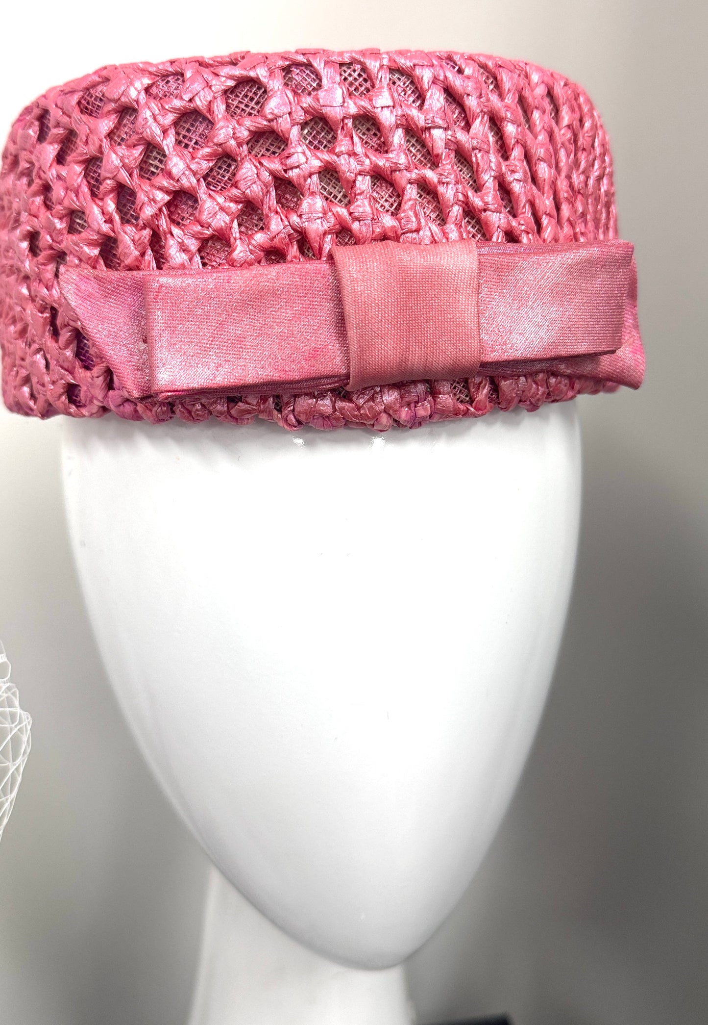Pink Textured Pillbox