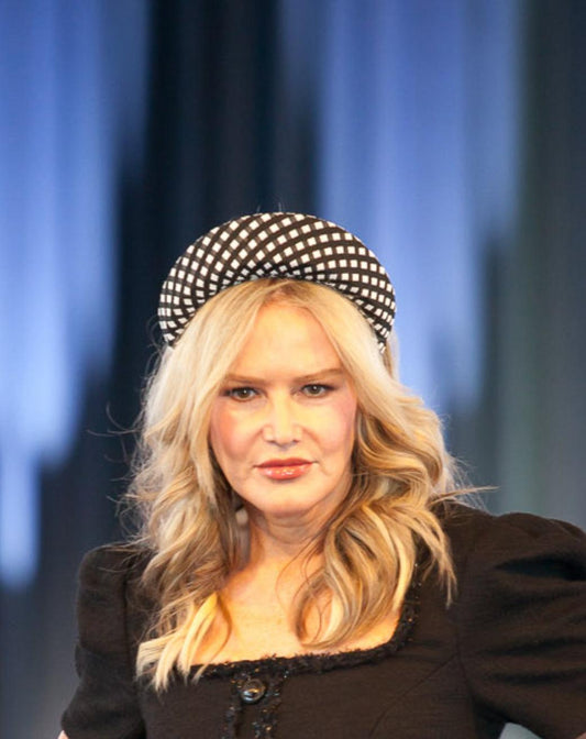 Black White Fabric Crown