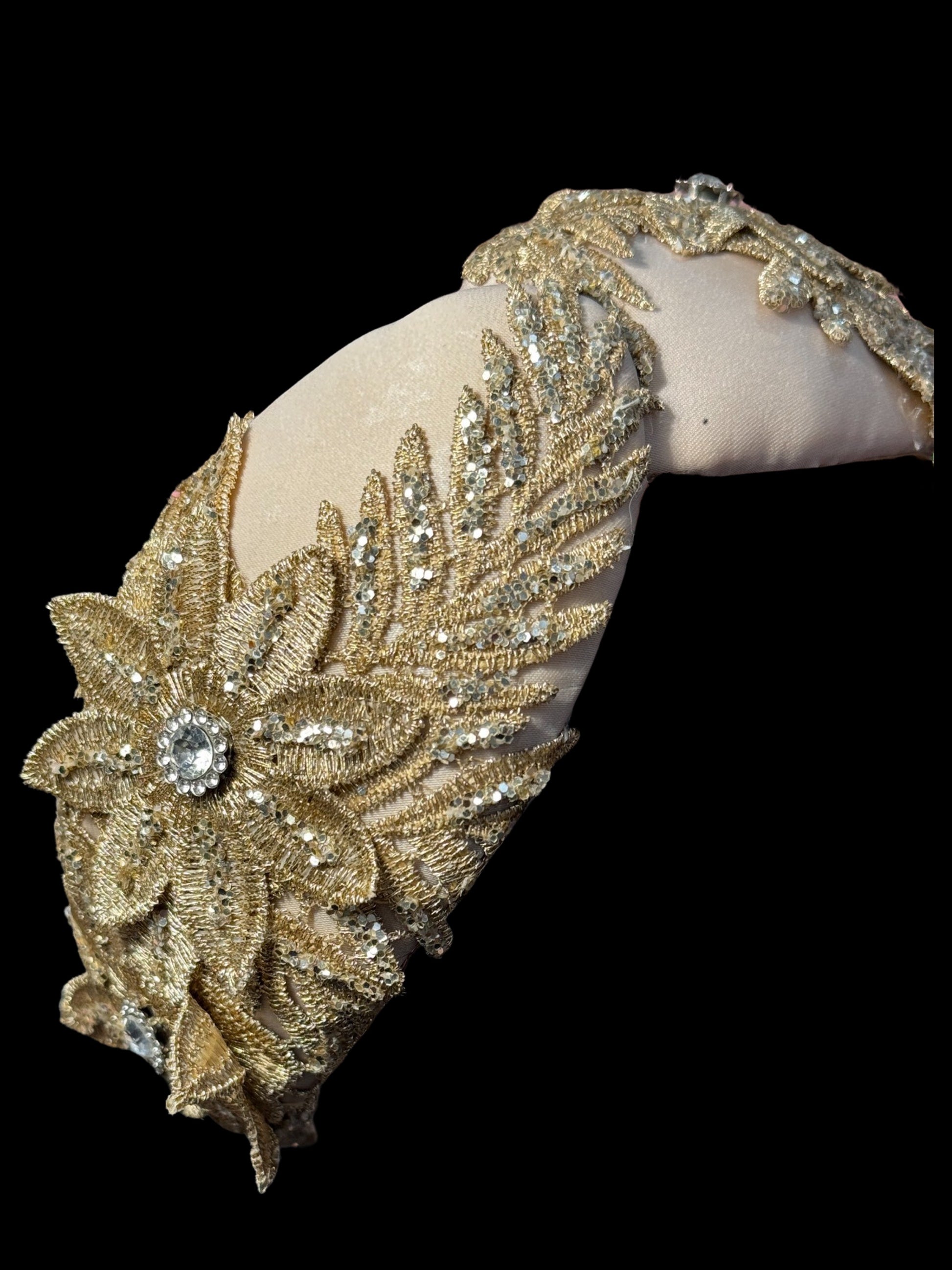 Gold Embroidery Headband