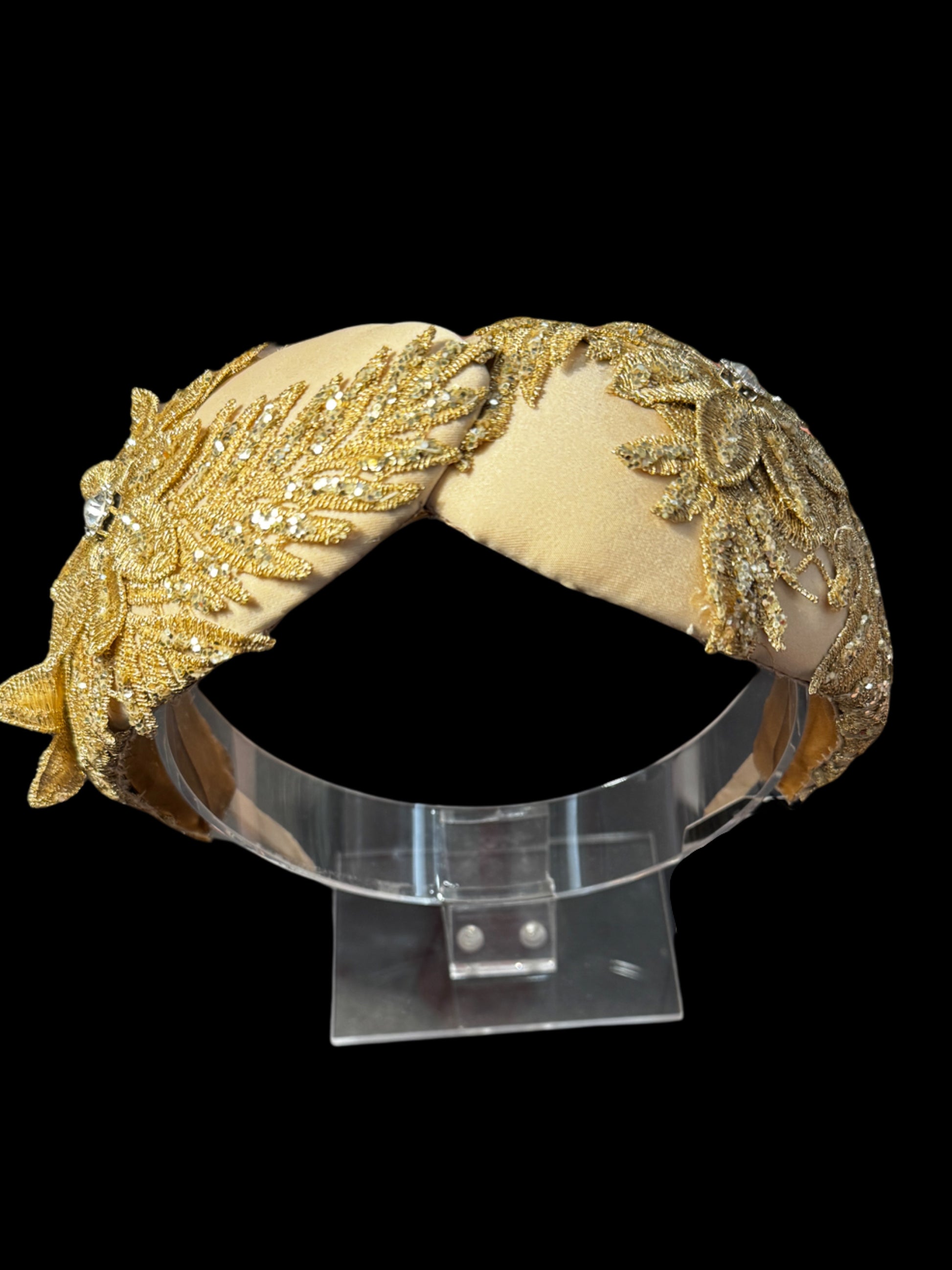 Gold Embroidery Headband