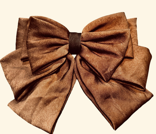 Brown Big Fabric Bow