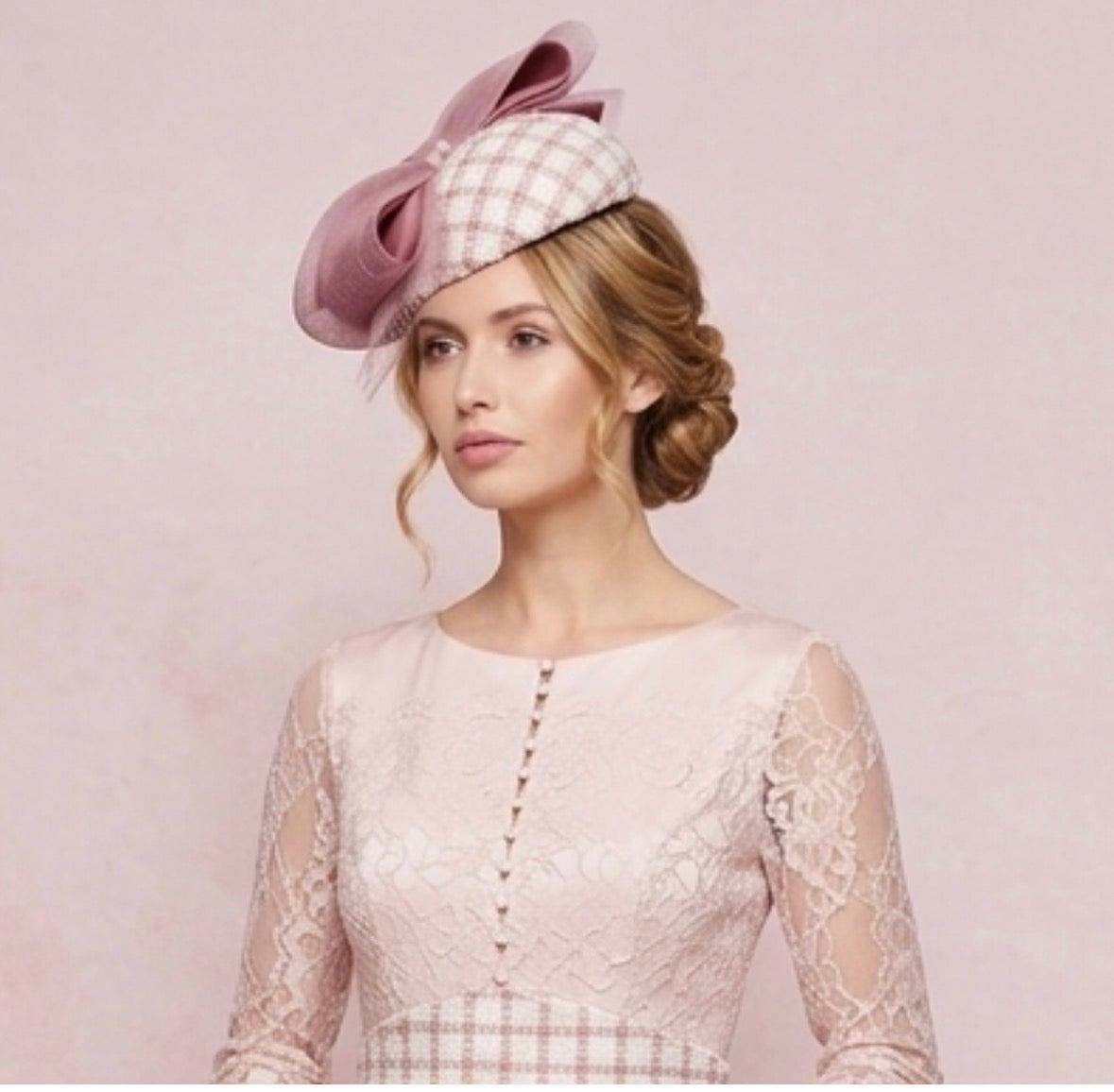 Pink Tweed Fabric Percher