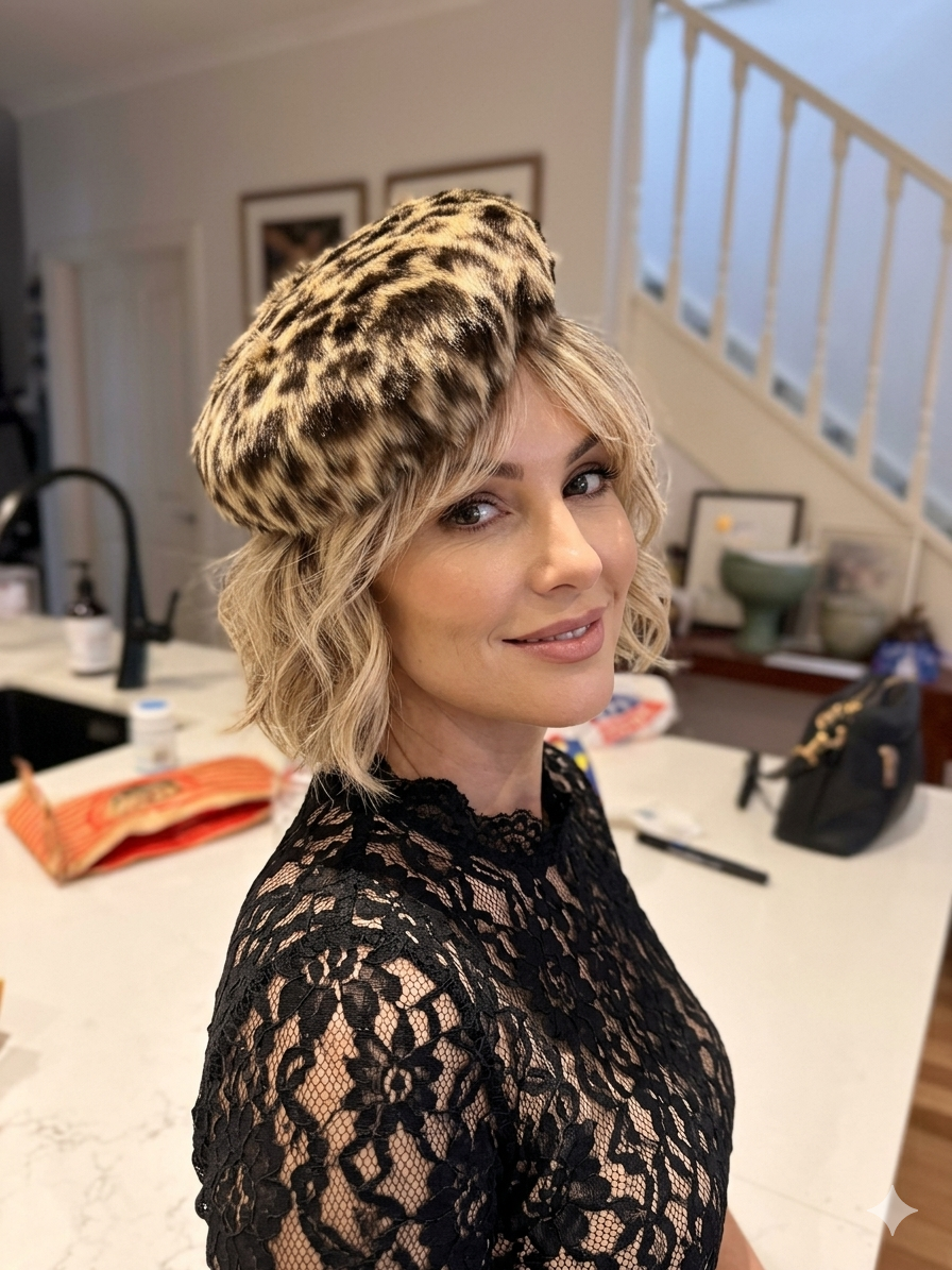 Fun Fur Button Hat
