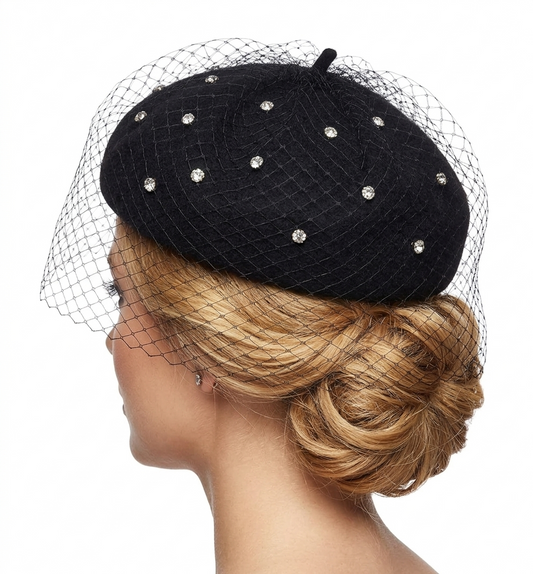 Black French Beret