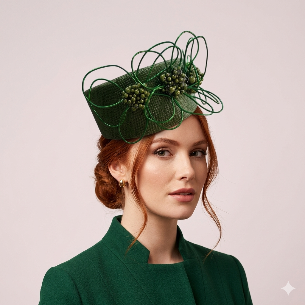 Green Straw Pillbox