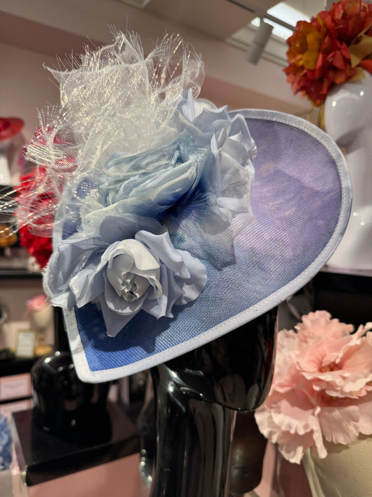 Blue Mauve Hand Fascinator