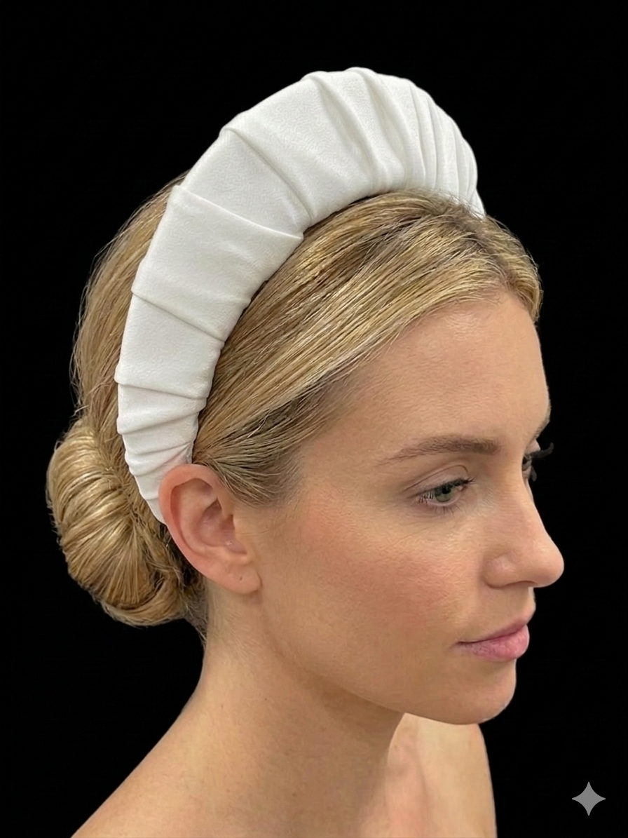 White Fabric Crown
