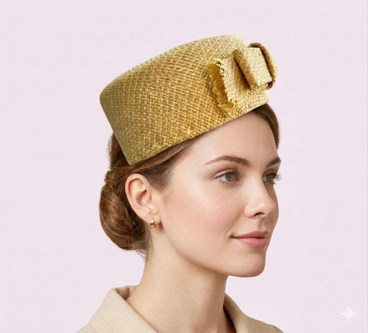 Yellow Straw Pillbox