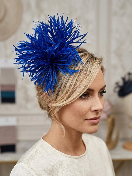 Cobalt Blue Feather Fascinator